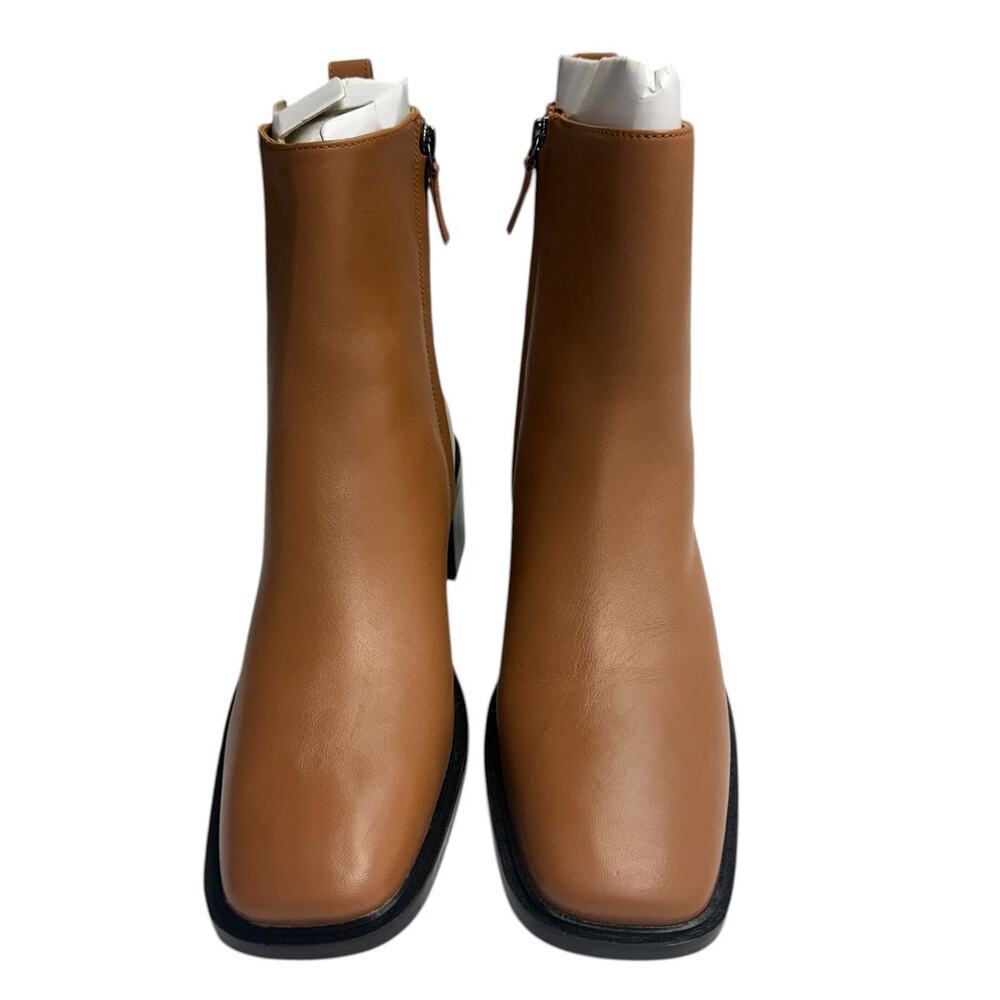 Everlane The City Leather Square Toe Boot in Saddle Brown size 9.5 NWOB - Picture 5 of 6